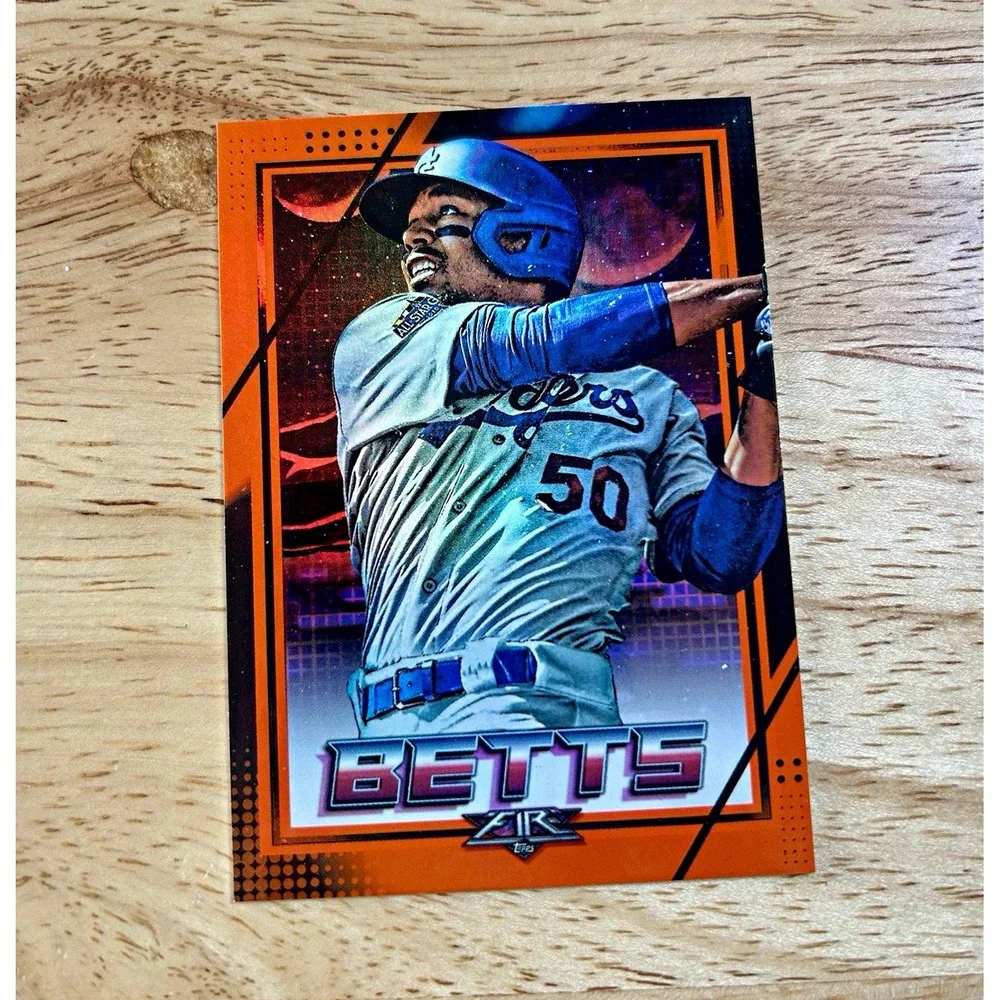 Topps 2020 Fire Mookie Betts Orange #56 Los Angeles Dodgers 160/299